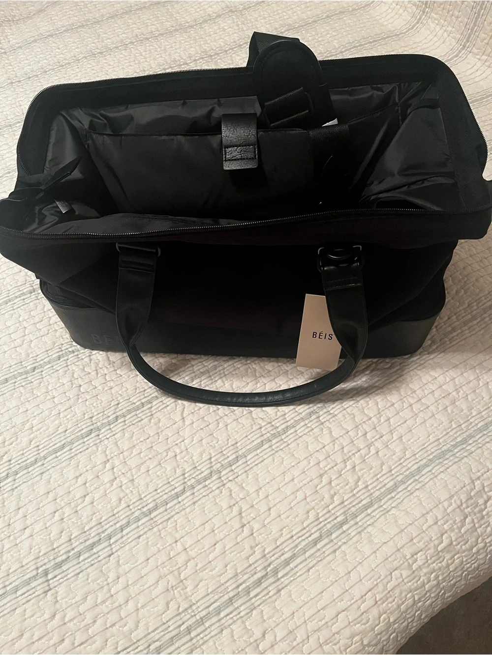 BEIS Black Duffel Bag with Removable Pouch